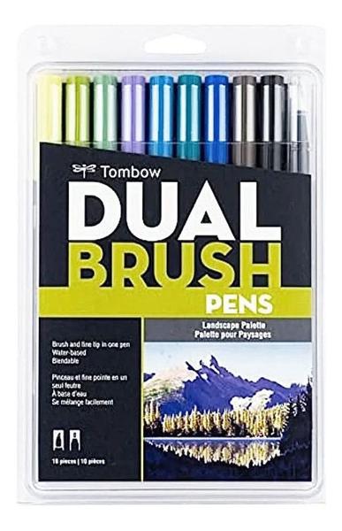 Imagem de Est Caneta Dual Brush Landscape C/10 Cores Tombow