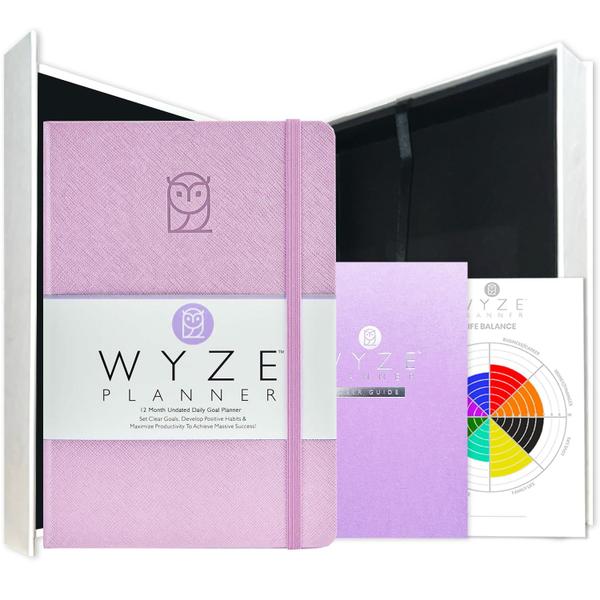 Imagem de Estabelecimento de metas do Planner Wyze Planner Pro para 12 meses (lilás)