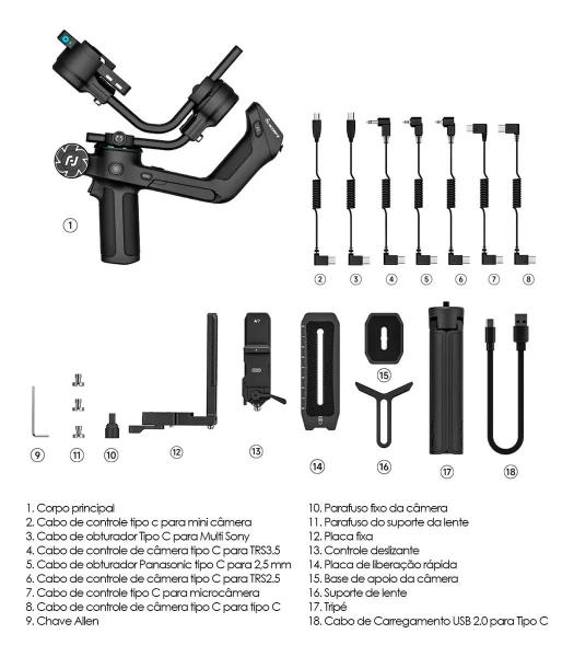 Imagem de Estabilizador De Cardan 3 Eixos Para Câmeras Sem Espelho, Smartphones, Câmeras de Ação Com Rastreador AI Integrado FeiyuTech Scorp 2