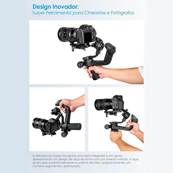 Estabilizador De Cardan Feiyutech Scorp 2 Para Câmeras Dslr Com Rastreador AI Integrado Imagem de Estabilizador De Cardan Feiyutech Scorp 2 Para Câmeras Dslr Com Rastreador AI Integrado