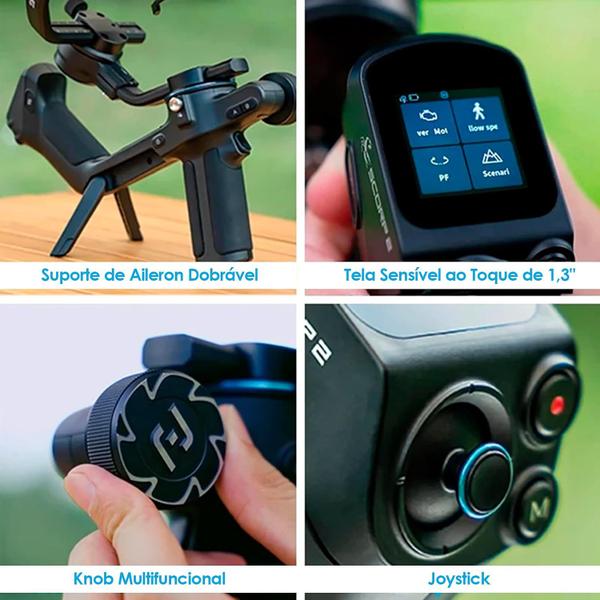 Estabilizador De Cardan Feiyutech Scorp 2 Para Câmeras Dslr Com Rastreador AI Integrado Imagem de Estabilizador De Cardan Feiyutech Scorp 2 Para Câmeras Dslr Com Rastreador AI Integrado