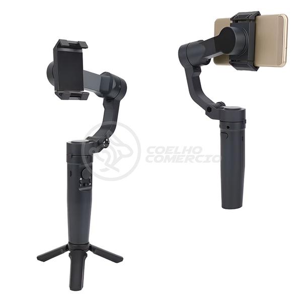 Imagem de Estabilizador Gimbal 3 Eixos Portátil com Tripé Incluso para Celulares e Smartphones