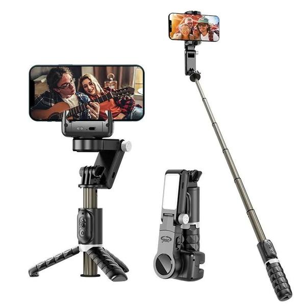 Imagem de Estabilizador Gimbal para Smartphone com Tripé e Bastão de Selfie - Rotação 360°