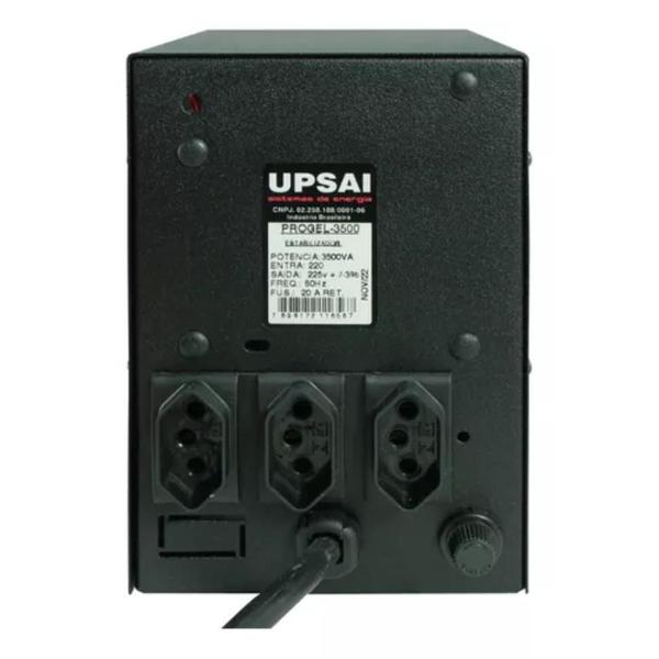 Imagem de Estabilizador Pro gel 3500VA 220v/225v +- 3% - Upsai