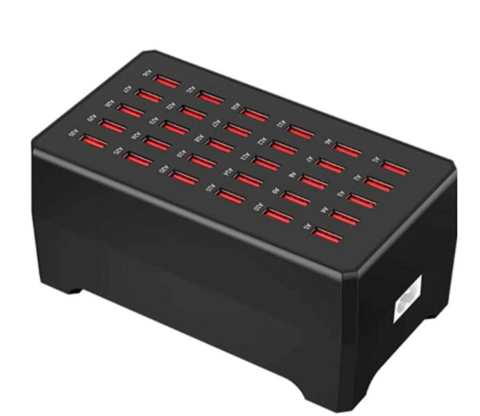 Imagem de Estação Carregador Suporte de Carregamento Rápido USB Hub, 30 Multi Ports,