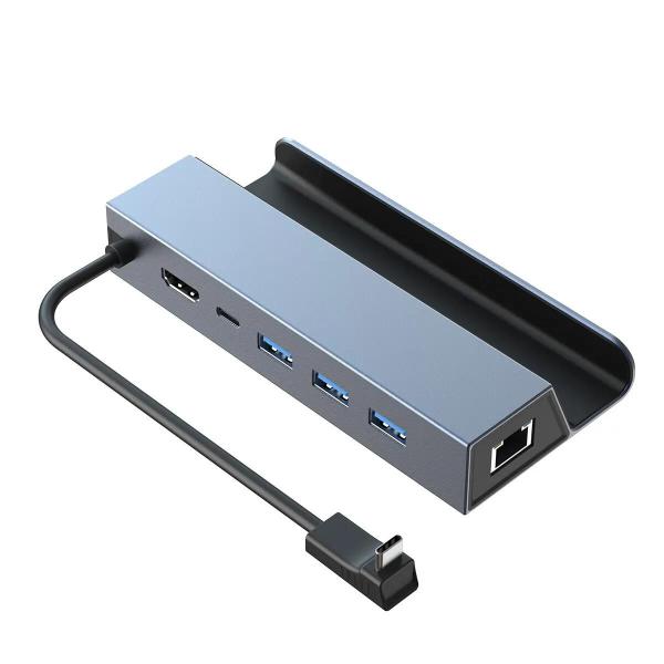 Imagem de Estação de Acoplamento 4K para Nintendo Switch, Macbook e Samsung - HDMI, USB-C, RJ45 e USB 2.0