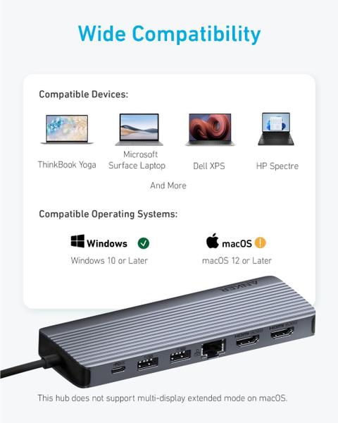 Imagem de Estação de acoplamento Anker USB C 14 em 1 com 4K HDMI e 100W PD