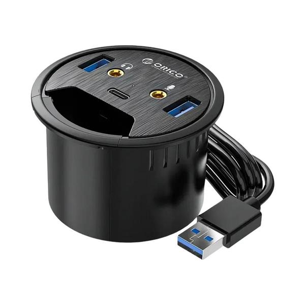 Imagem de Estação De Acoplamento De Mesa USB 3.0 Com Porta De Microfone De Fone De Ouvido Tipo C Leitor De