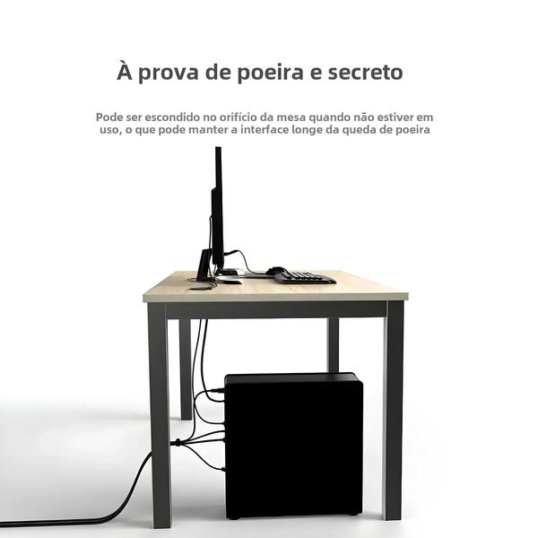 Imagem de Estação De Acoplamento De Mesa USB 3.0 Com Porta De Microfone De Fone De Ouvido Tipo C Leitor De