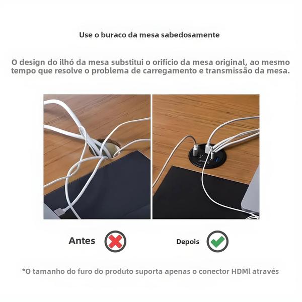 Imagem de Estação De Acoplamento De Mesa USB 3.0 Com Porta De Microfone De Fone De Ouvido Tipo C Leitor De