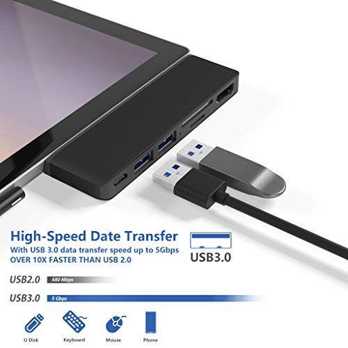 Imagem de Estação de acoplamento para Surface Pro 7 com adaptadores 6-em-2 e HDMI 4K