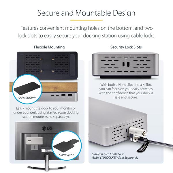 Imagem de Estação de acoplamento StarTech.com USB-C 10 em 1 USB4 100W