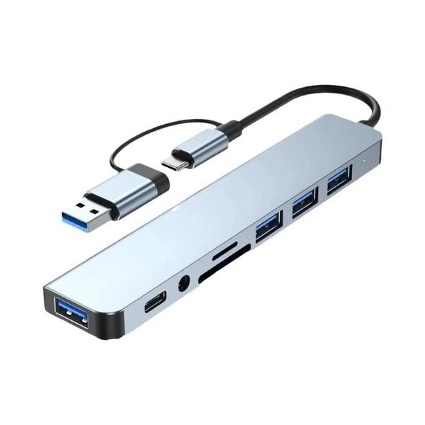 Imagem de Estação de Acoplamento USB-C 5Gbps - Adaptador Tipo C 3.0 com Leitor de Cartão TF e PD