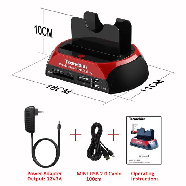 Imagem de Estação de ancoragem para disco rígido Tccmebius TCC-S862-US USB 2.0