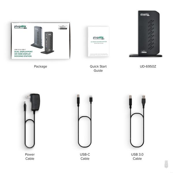 Imagem de Estação de ancoragem USB 3.0/USB-C Dual 4K Display Win/Mac