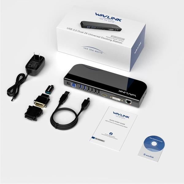 Imagem de Estação de ancoragem WAVLINK USB Laptop, monitores duplos, HDMI Mac/Wi