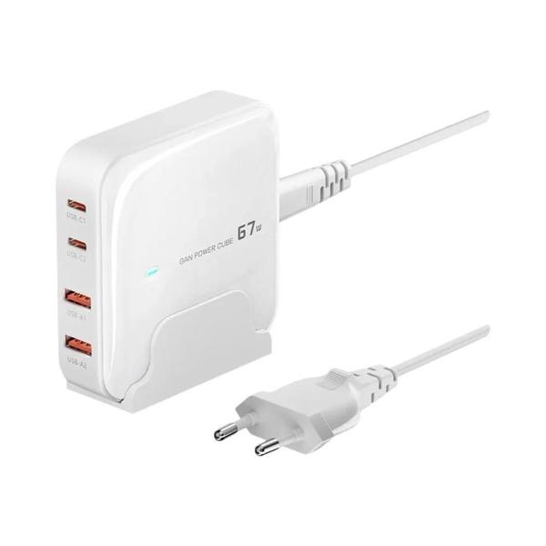 Imagem de Estação de Carregamento USB Multiportas GAN 67W - iPhone, Macbook Pro, Xiaomi e Mais