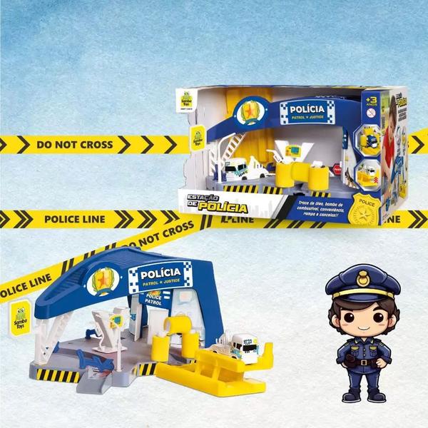Estação De Policia Cenário Infantil Acessórios - Samba Toys Imagem de Estação De Policia Cenário Infantil Acessórios - Samba Toys