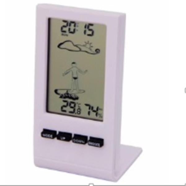 Imagem de Estacao metereologica relogio previsao tempo umidade higrometro termometro maxima minima de mesa