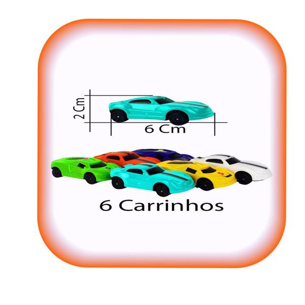 Imagem de Estacionamento Garagem Pista Loop Com Lançador 360 + 6 Carrinhos Estilo Hotwheels