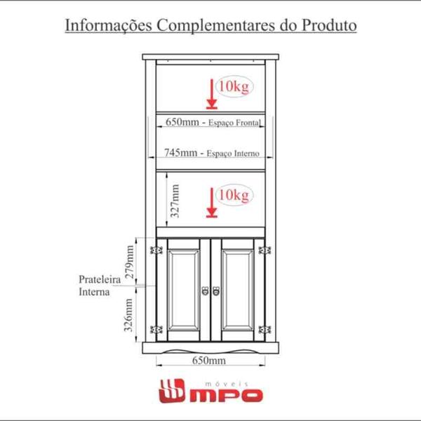 Imagem de Estante 02 Portas Linha Imperial Imbuia Fosco MPO Móveis