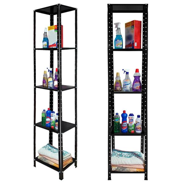 Estante 5 Prateleiras para Livros Ferramentas em Aço Sala Quarto Cozinha 40x30cm - Martam Utilidades Imagem de Estante 5 Prateleiras para Livros Ferramentas em Aço Sala Quarto Cozinha 40x30cm