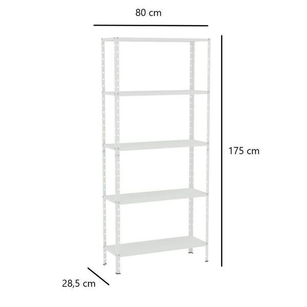 Imagem de Estante Aço 5 Prateleiras Eaf005 Branca