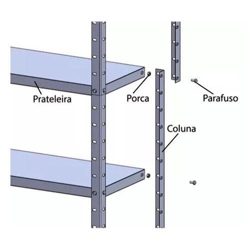 Imagem de Estante Aço  Com 6 Bandejas