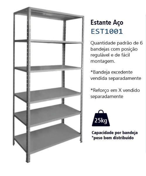 Estante Aço Com 6 Bandejas - Moveis Realce Imagem de Estante Aço Com 6 Bandejas