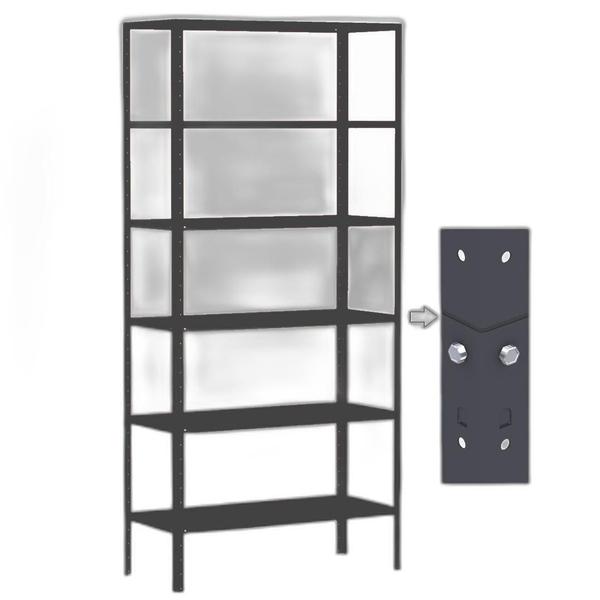 Estante Aço Dupla 176 Flex Amapa 6 Bandeja 40Cm Preto Imagem de Estante Aço Dupla 176 Flex Amapa 6 Bandeja 40Cm Preto
