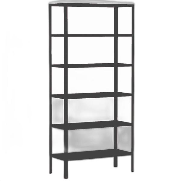 Estante Aço Dupla 176 Flex Amapa 6 Bandeja 40Cm Preto Imagem de Estante Aço Dupla 176 Flex Amapa 6 Bandeja 40Cm Preto