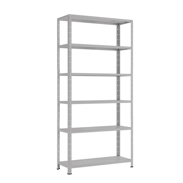 Estante Aço Dupla Prateado 90cm 6 Bandejas Suporta 120kg - JGC COMERCIAL Imagem de Estante Aço Dupla Prateado 90cm 6 Bandejas Suporta 120kg