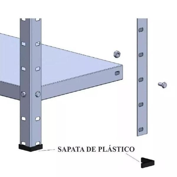 Imagem de Estante Aço Multiuso Preta 5 Prateleiras Até 30kg Cada