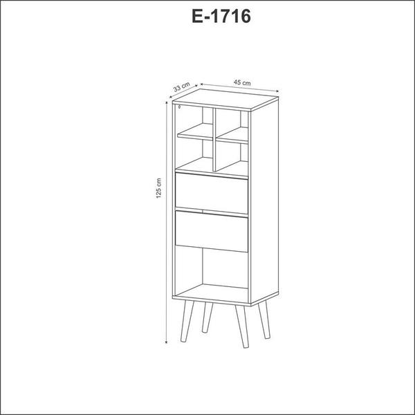 Imagem de Estante Alta E1716 Natural/Off White Tecnomobili