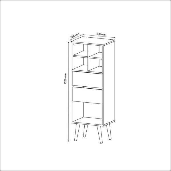 Imagem de Estante Alta E1716 Natural/Off White Tecnomobili