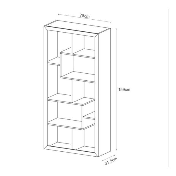 Imagem de Estante Aparador Uso Horizontal Ou Vertical E1712 Rustico Tecno Mobili