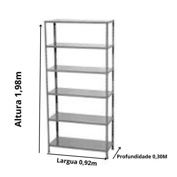 Estante/armário/prateleira 90cm Multiuso Aço 6 Bandejas - Moveis Realce Imagem de Estante/armário/prateleira 90cm Multiuso Aço 6 Bandejas