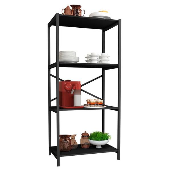 Estante Armário Steel 76cm Estilo Industrial com Pés em Aço - Loja DoceLar Imagem de Estante Armário Steel 76cm Estilo Industrial com Pés em Aço