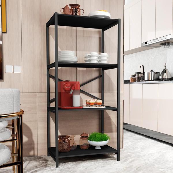 Estante Armário Steel 76cm Estilo Industrial com Pés em Aço - Loja DoceLar Imagem de Estante Armário Steel 76cm Estilo Industrial com Pés em Aço