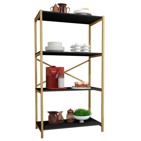 Estante Armário Steel 90cm Estilo Industrial com Pés em Aço - Loja DoceLar Imagem de Estante Armário Steel 90cm Estilo Industrial com Pés em Aço