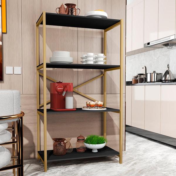 Estante Armário Steel 90cm Estilo Industrial com Pés em Aço - Loja DoceLar Imagem de Estante Armário Steel 90cm Estilo Industrial com Pés em Aço