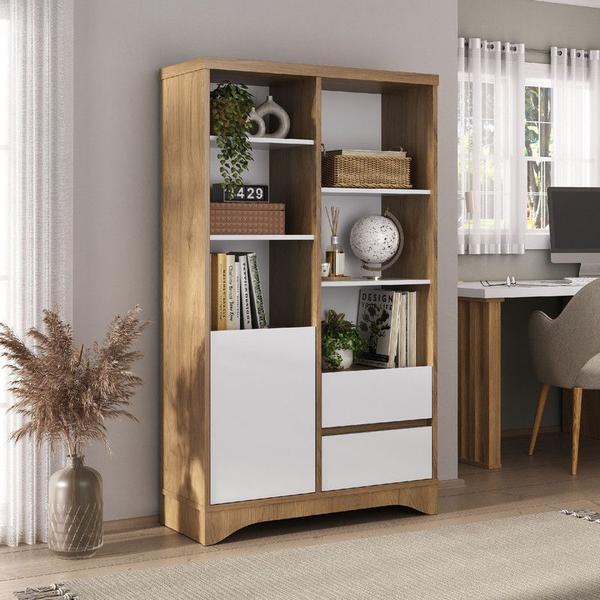 Imagem de Estante artany space - olmo/branco 6258