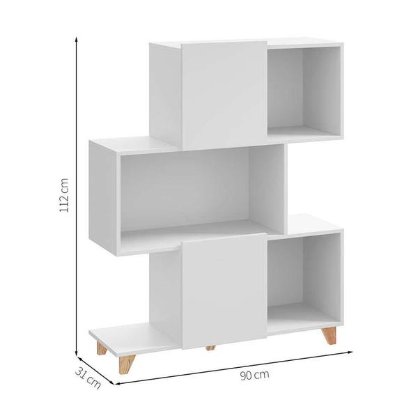 Imagem de Estante Aurora 2 PT Branca 112 cm