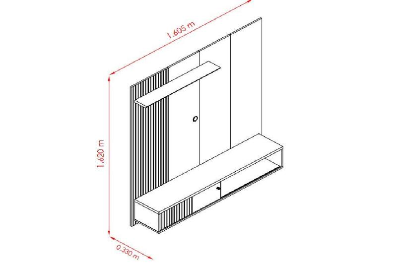 Imagem de Estante Aurora para TV de até 65 polegadas - Cinamomo Off White - Madetec