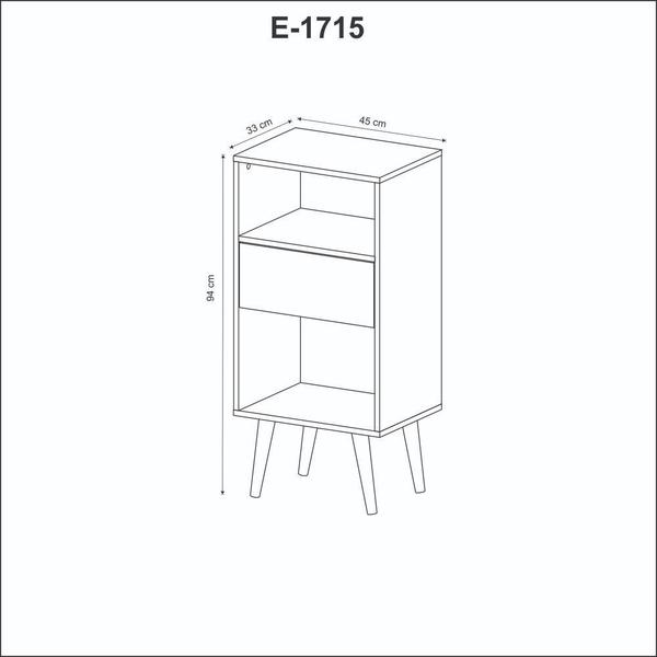 Imagem de Estante Baixa 1 Gaveta 2 Nichos E1715 Tecnomobili