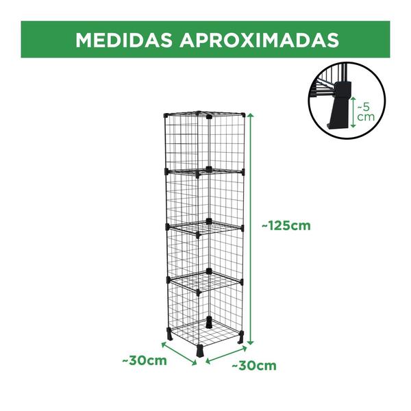 Imagem de Estante BalcÃO Expositor Aramado 04 Nichos Branco