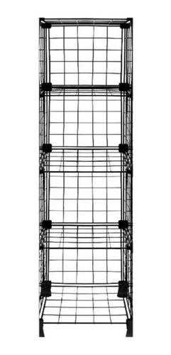 Imagem de Estante Balcão Expositor Aramado 5 Nichos Preto