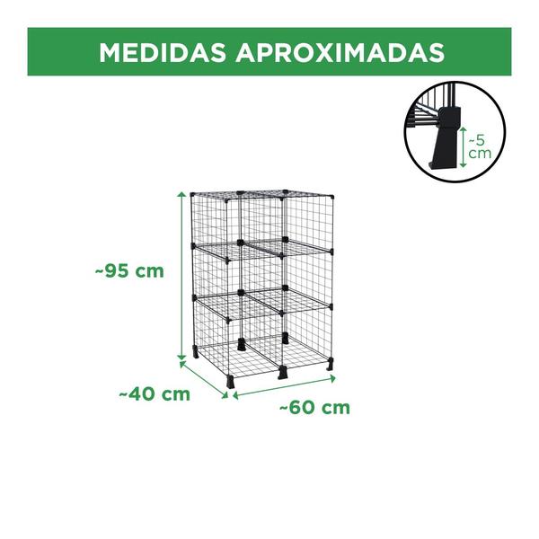 Imagem de Estante Balcão Expositor Aramado 6 Nichos 40cm Profundidade Branco