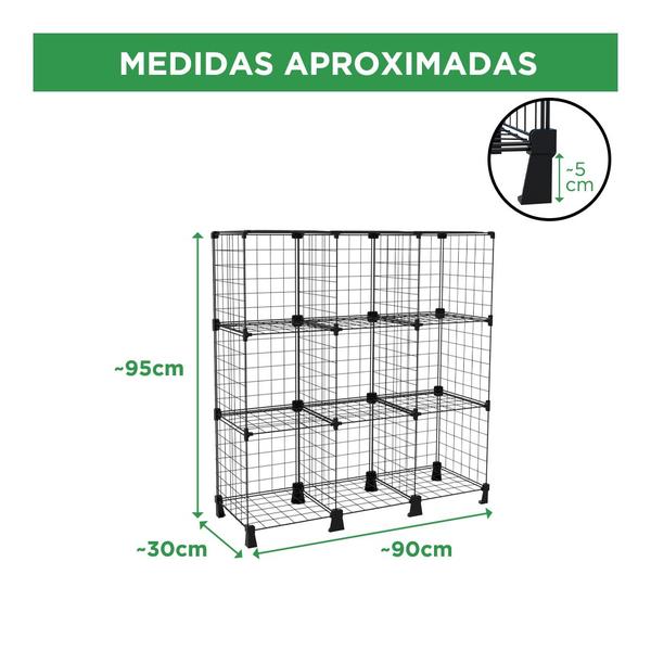 Imagem de Estante Balcão Expositor Aramado 9 Nichos Branco Prateleira de Aço Organizadora