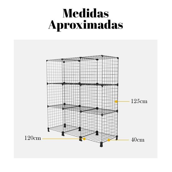 Imagem de Estante Balcão Expositor Aramado 9 Nichos com 40cm Branco